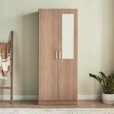 Armoire 2 portes Otis avec miroir et tiroir - Homeclara