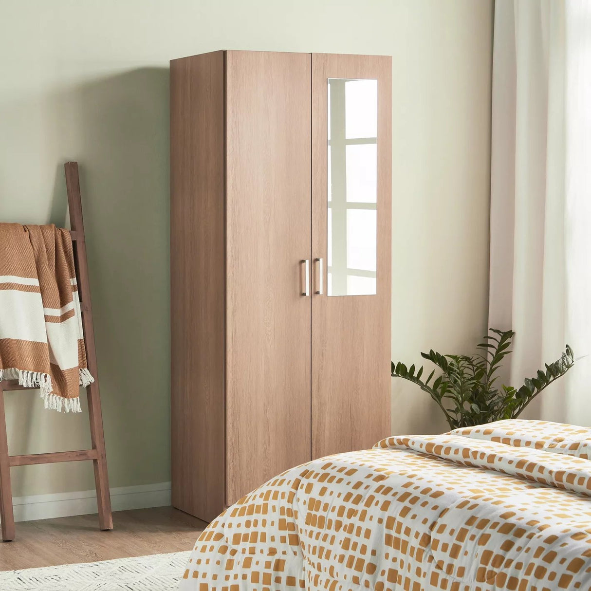 Armoire 2 portes Otis avec miroir et tiroir - Homeclara