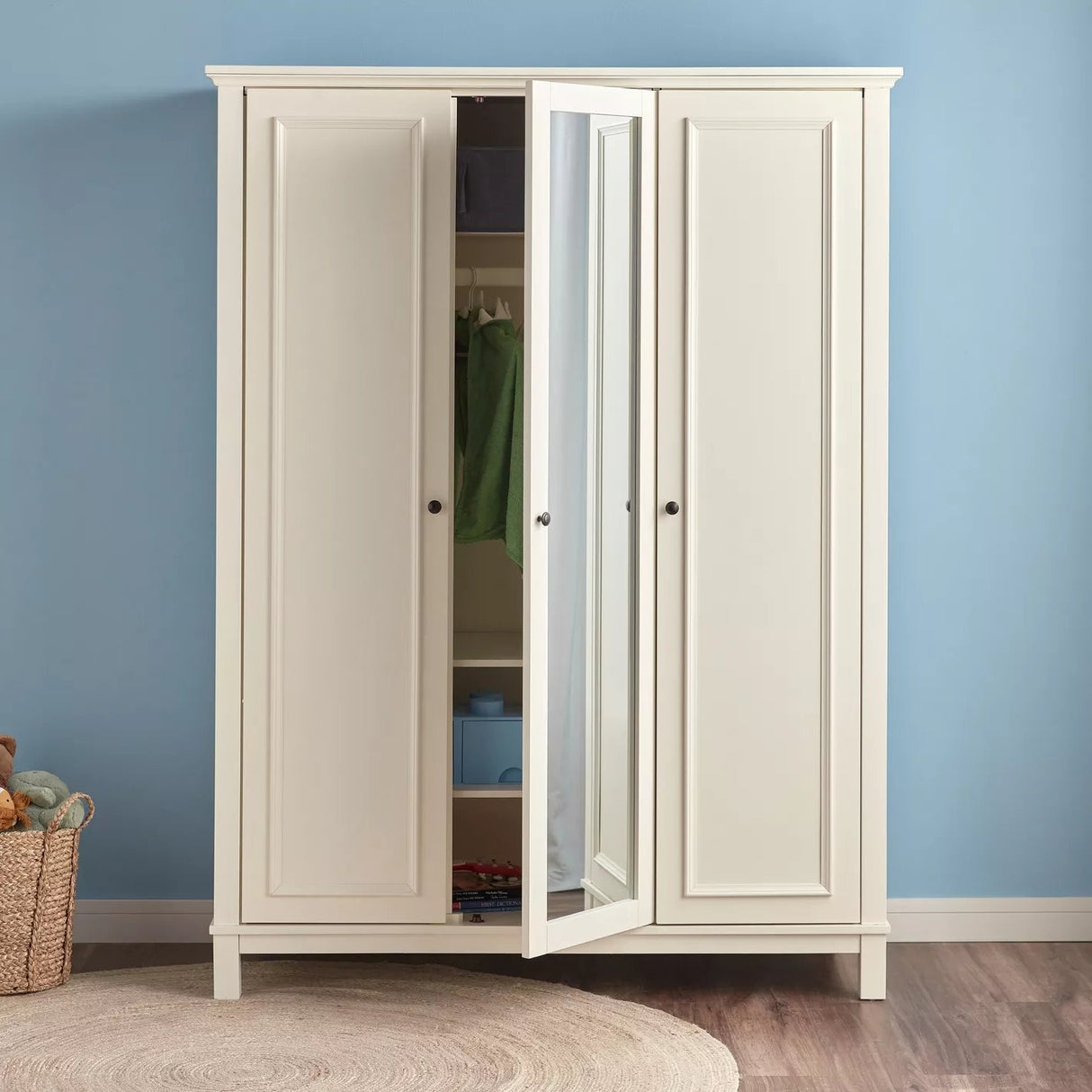 Armoire 3 portes Addison avec miroir - Homeclara