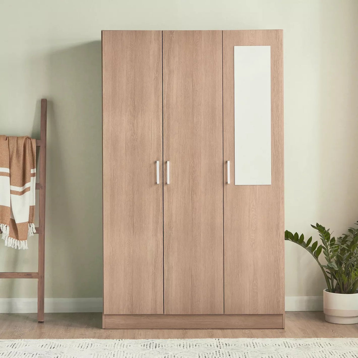 Armoire 3 portes Otis avec miroir et tiroir - Homeclara