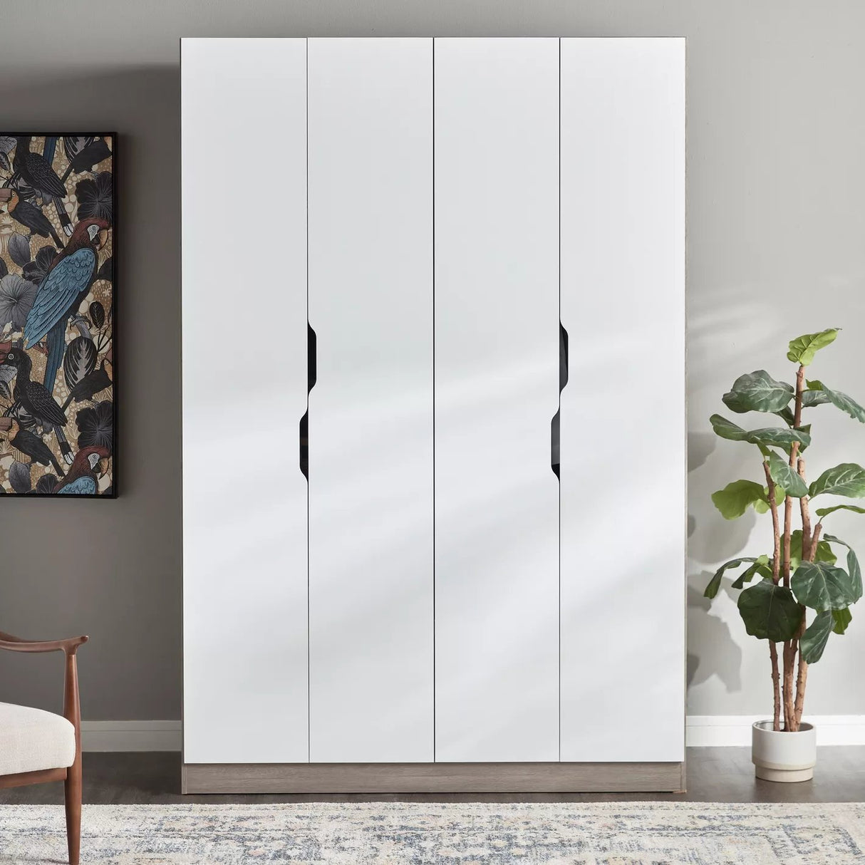 Armoire 4 portes avec tiroirs Jamie - Homeclara