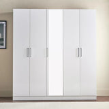 Armoire 5 portes Otis avec miroir - Homeclara