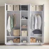 Armoire 5 portes Otis avec miroir - Homeclara