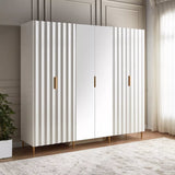 Armoire 6 portes avec tiroir Swirl - Homeclara