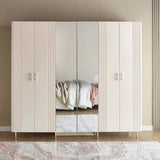 Armoire 6 portes avec tiroirs Kourtney - Homeclara