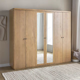 Armoire 6 portes avec tiroirs Rustic Comfort - Homeclara