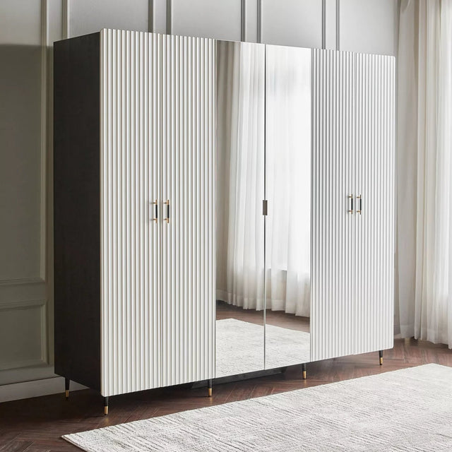 Armoire Mono 6 portes avec tiroir - Homeclara