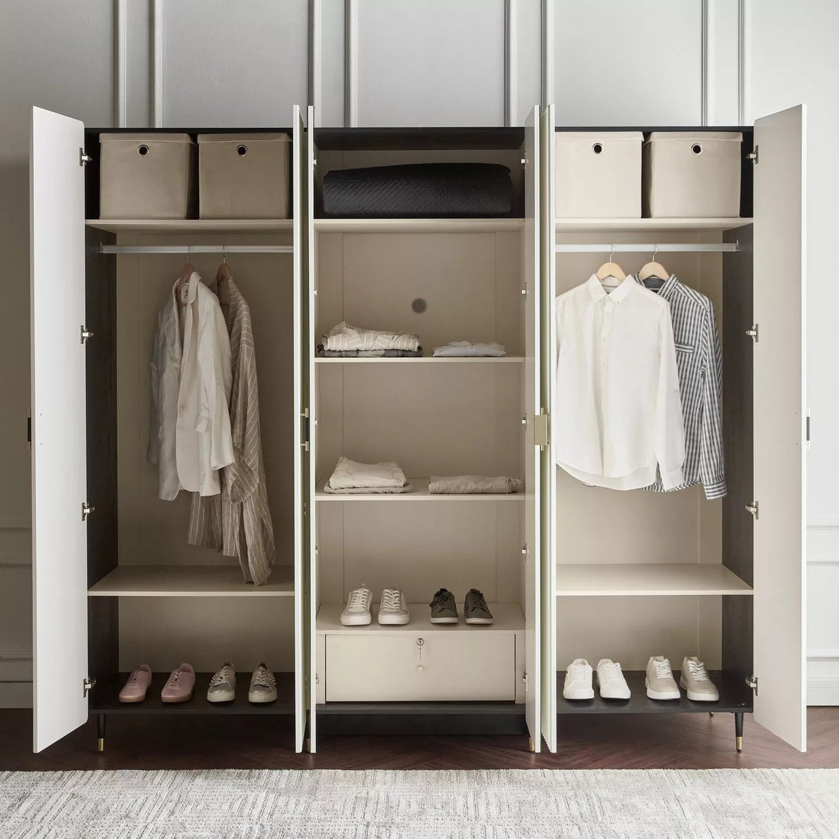 Armoire Mono 6 portes avec tiroir - Homeclara