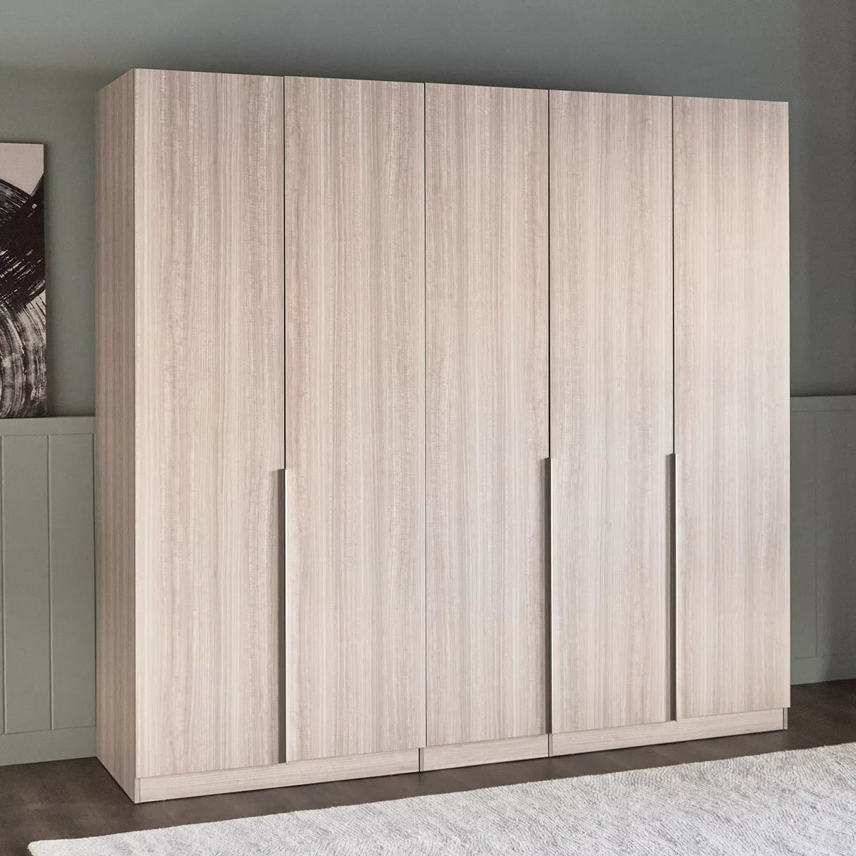 Armoire Warner 5 portes avec tiroirs - Homeclara