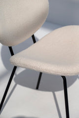 Chaise de salle à manger Brinley Boucle avec pieds en métal noir (Pack 2) - Homeclara