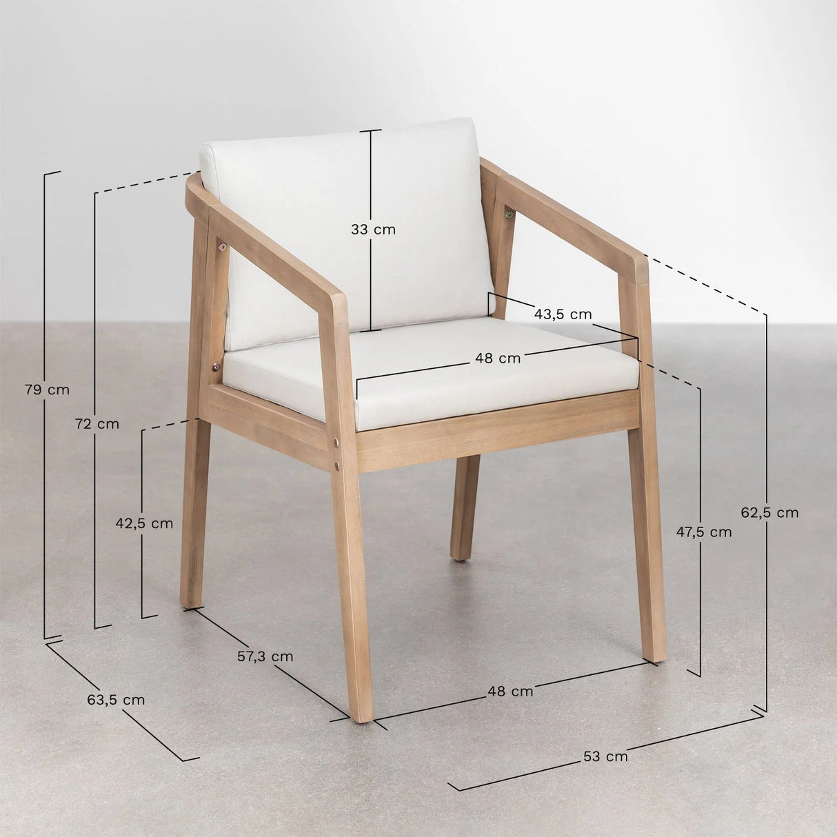 Ensemble table rectangulaire (220x100 cm) - Homeclara