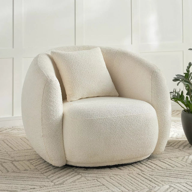 Fauteuil pivotant en tissu Naples - Homeclara