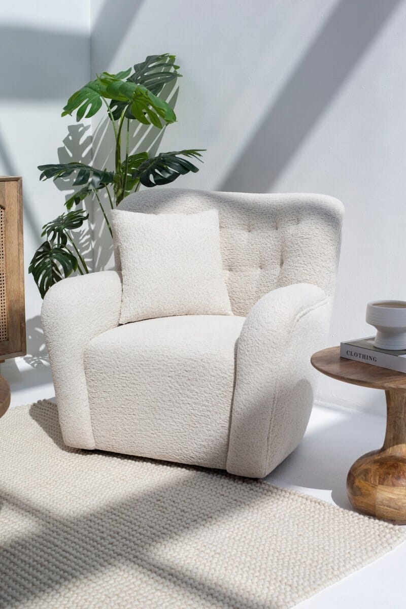 Fauteuil Sicily Boucle - Homeclara