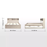 Jamie Queen Bed with Storage - 160x200 cm - Homeclara