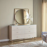 Kourtney Commode 6 tiroirs avec miroir - Homeclara