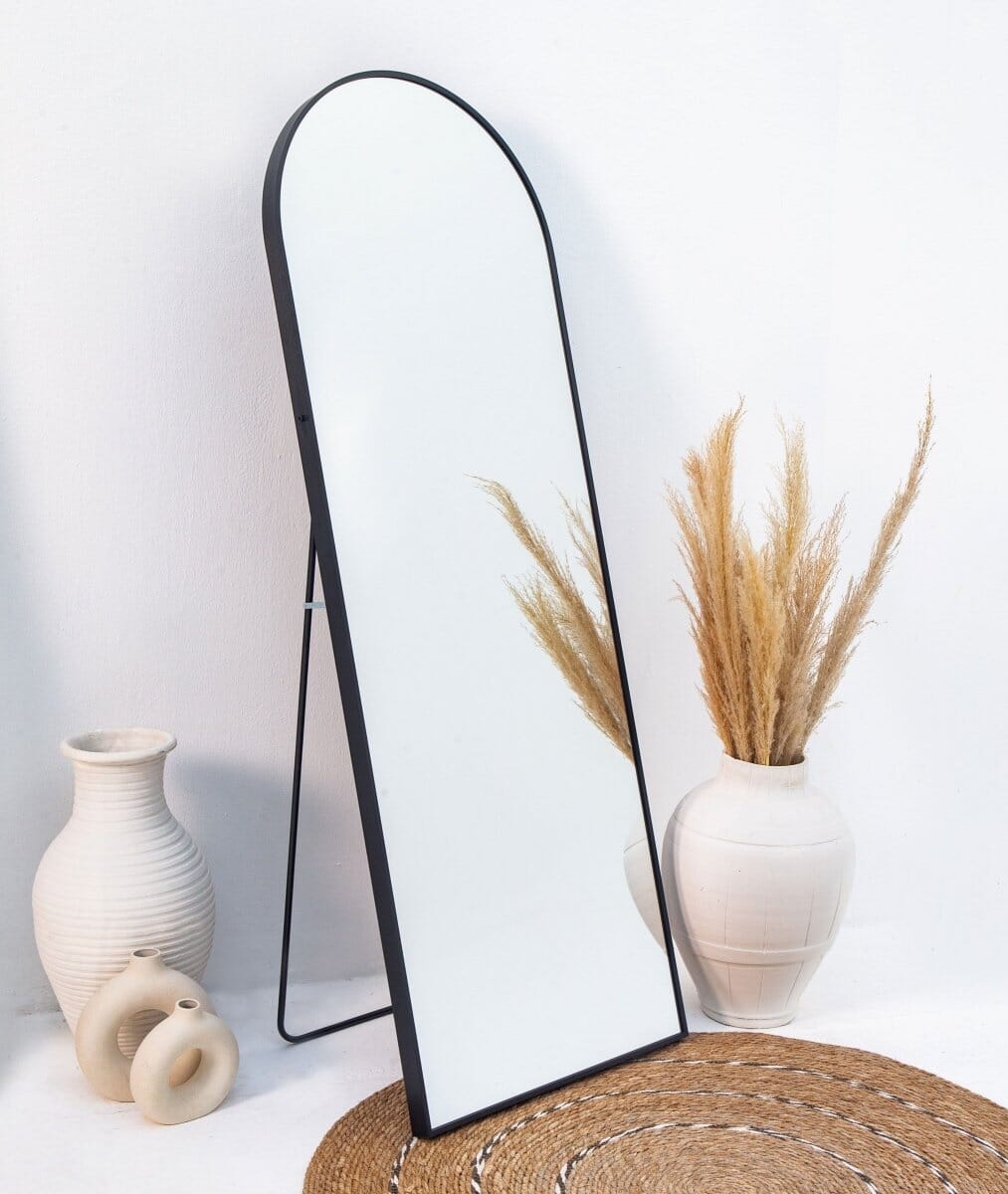 Miroir en forme d'arche avec support noir (170x60 CM) - Homeclara