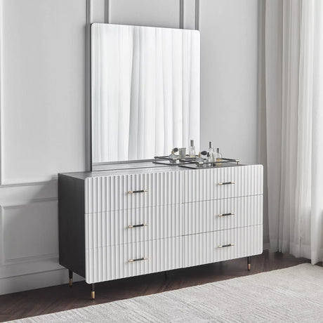 Mono Commode 6 tiroirs avec miroir - Homeclara