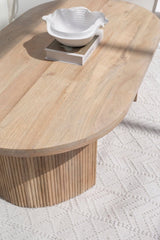 Table basse en bois de forme ovale Kimberly - Homeclara