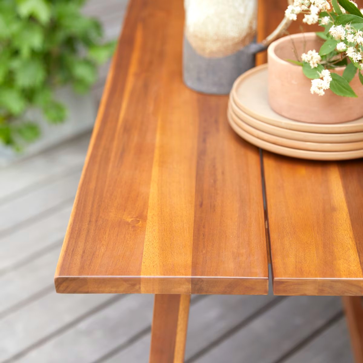 Table de jardin en acacia massif 6 pers. - Homeclara