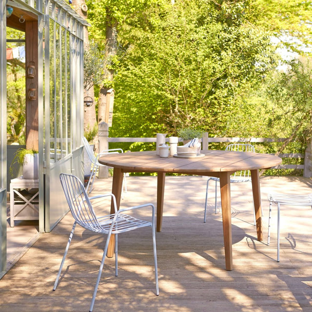 Table de jardin en teck massif recyclé 8 pers. - Homeclara