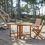 Table de jardin pliable en acacia massif 2/4 pers. - Homeclara