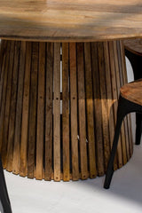 Table de salle à manger ronde en bois Kinley - Homeclara