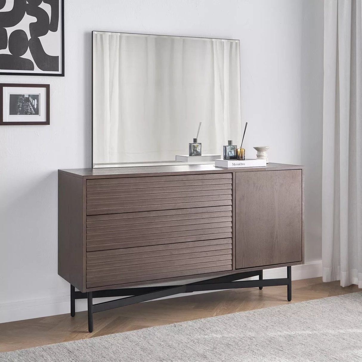 Taylor Commode 3 tiroirs avec miroir - Homeclara